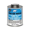 United Elchem POLARWELD 2646S LOW VOC PVC SOLVENT CEMENT, 16 OZ, TRANSLUCENT LIQUID, CLEAR 2646S